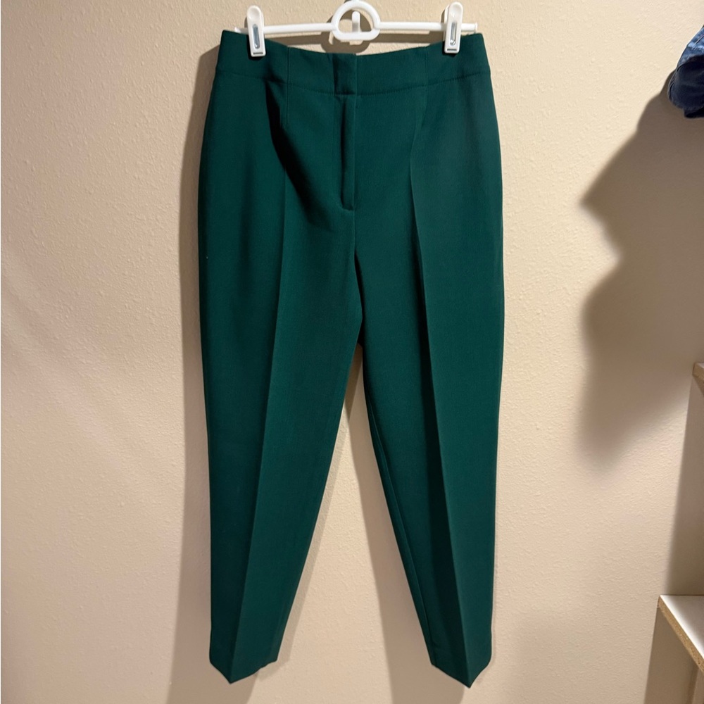Ann Taylor 2 Petite Forest Green Ankle Pants